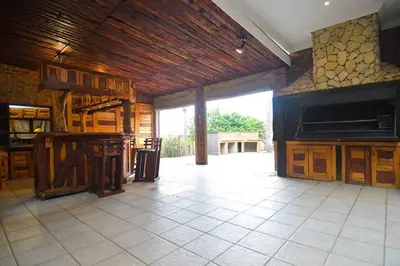 a large room with a kitchen with a large window at Menlyn Maine - The Smart Home in Pretoria