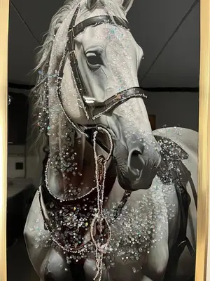a statue of a horse wearing a bridle at Lake view Apartment in Midrand