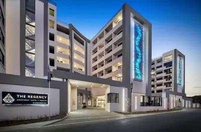 a large building with a sign in front of it at 514 at The Regency in Pretoria