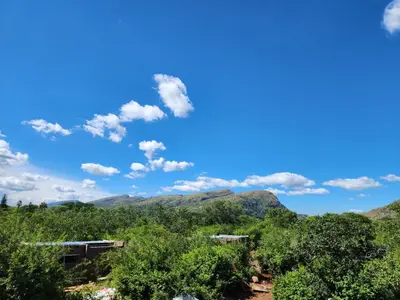 a view of the mountains from the top at Hartbeest Bush Stay #28 in Hartbeespoort