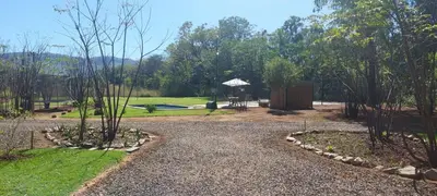 a gravel driveway with a gazebo in a park at Vulture's View 9 in Hartbeespoort